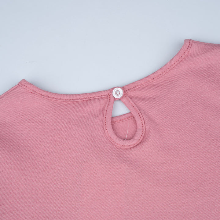 Poney Girls Pink Butterfly Kitty Cat Long Sleeve Tee