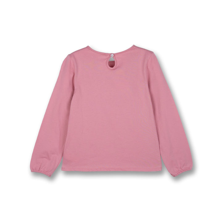 Poney Girls Pink Butterfly Kitty Cat Long Sleeve Tee
