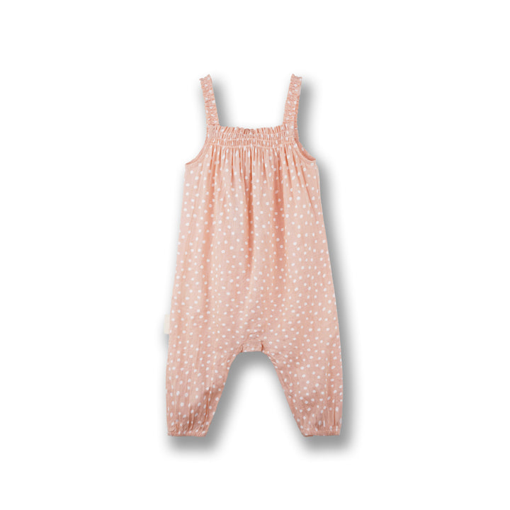 Poney Girls Peachy Polka Sleeveless Romper