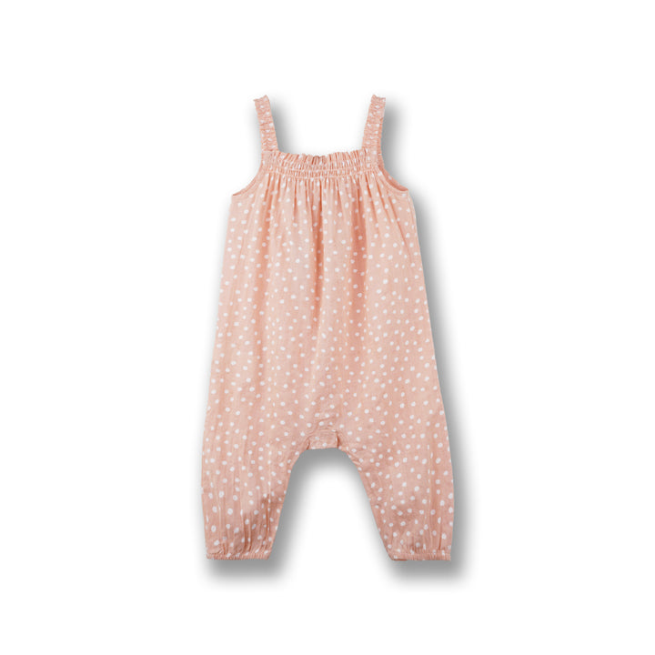 Poney Girls Peachy Polka Sleeveless Romper