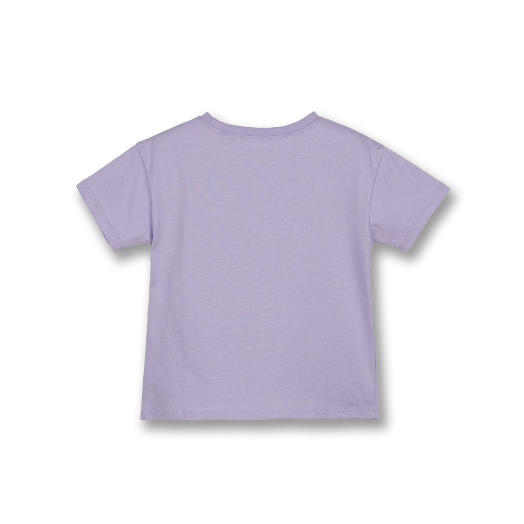 Poney Girls Purple Shimmery Unicorn Short Sleeve Tee