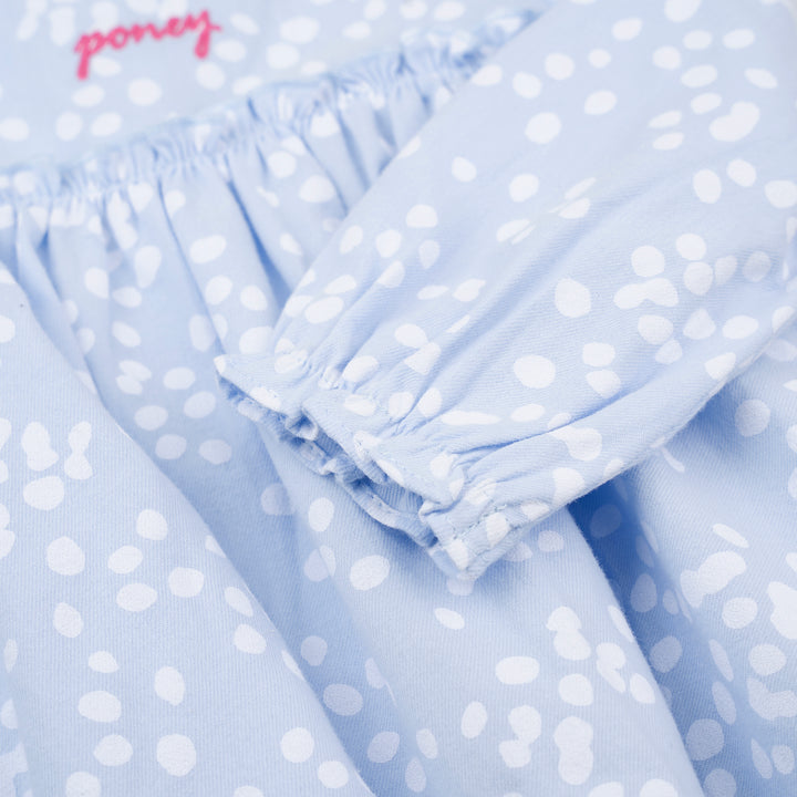 Poney Baby Girls Light Blue Nantucket Breeze Long Sleeve Blouse