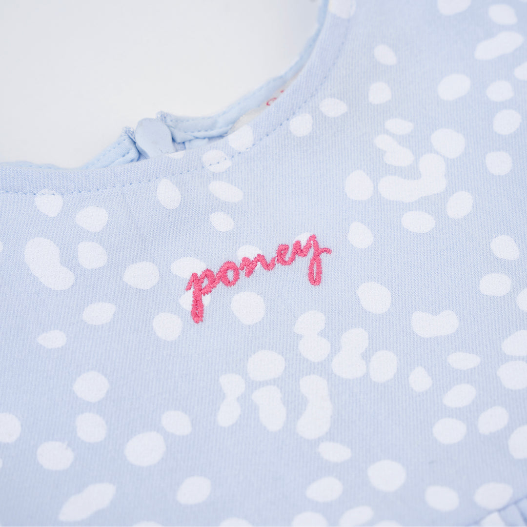 Poney Baby Girls Light Blue Nantucket Breeze Short Sleeve Dress