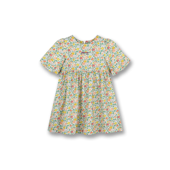 Poney Baby Girls Cream Classic Blossom Floral Short Sleeve Dress