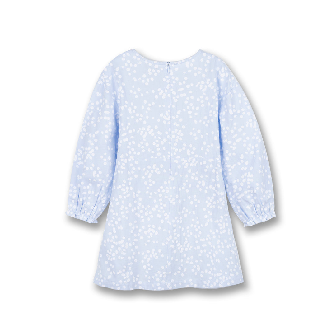 Poney Girls Light Blue Nantucket Breeze Long Sleeve Dress