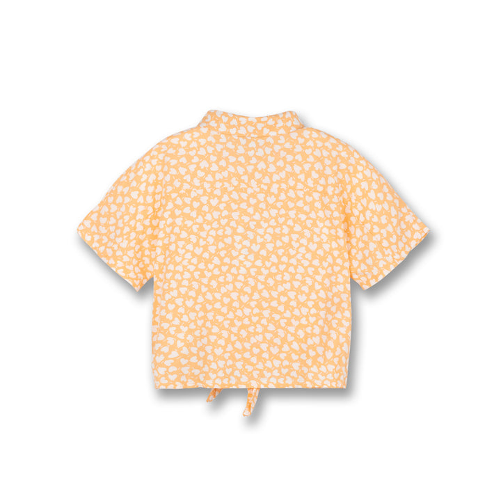 Poney Girls Light Orange Prairie Sunset Short Sleeve Blouse