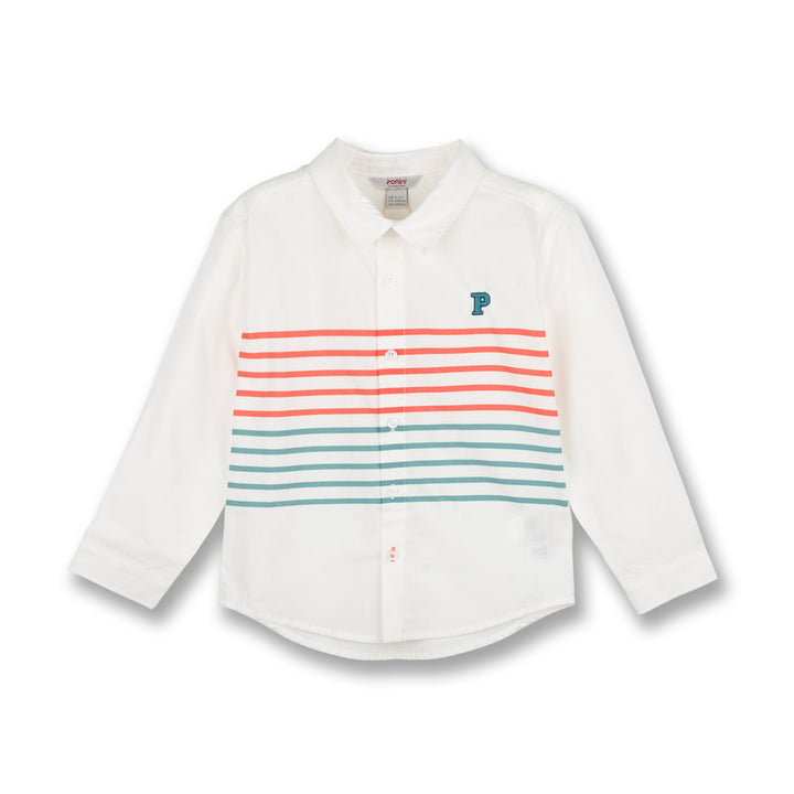 Poney Boys White Isaac Party Choice Long Sleeve Shirt