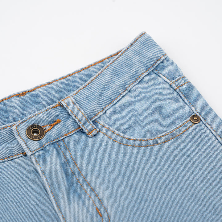 Poney Boys Light Blue Denim Regular Fit Zip-Up Jeans
