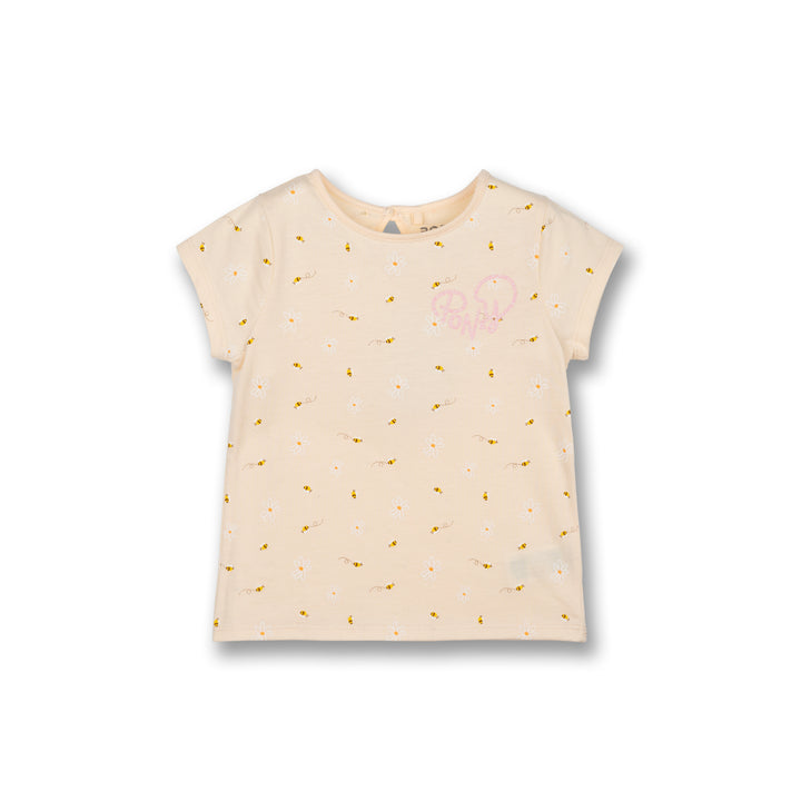 Poney Girls Cream Buzzing Beez Short Sleeve Tee