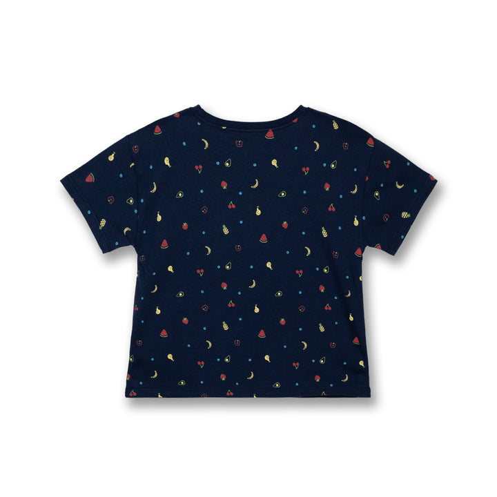 Poney Girls Navy Lily's Orchard Short Sleeve Tee