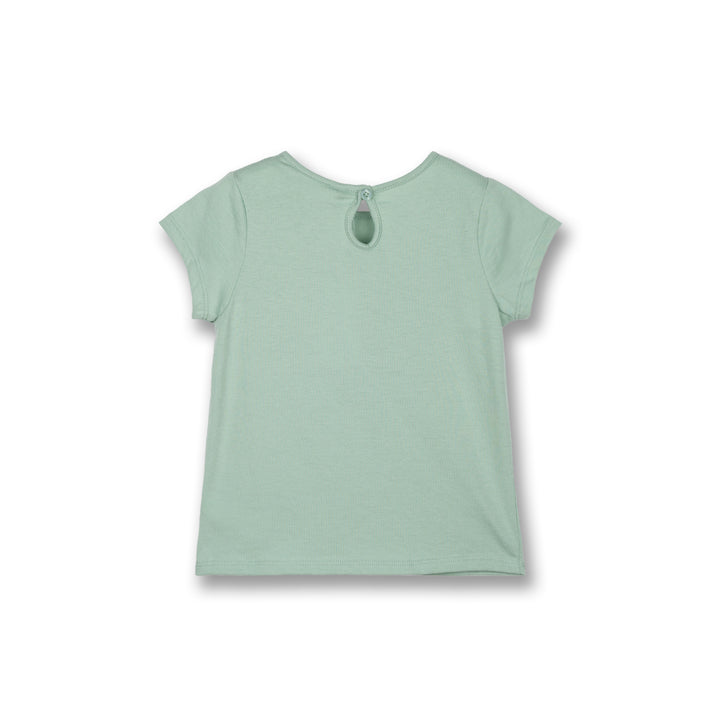 Poney Girls Green It's A Lovely Day Short Sleeve Tee