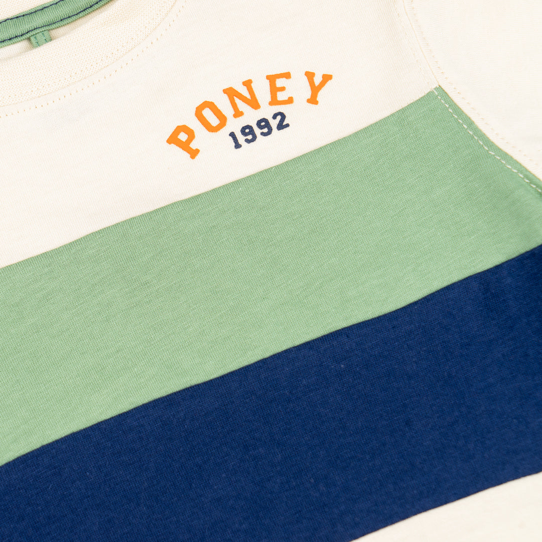 Poney Boys Beige Trio Cut & Sew Short Sleeve Tee