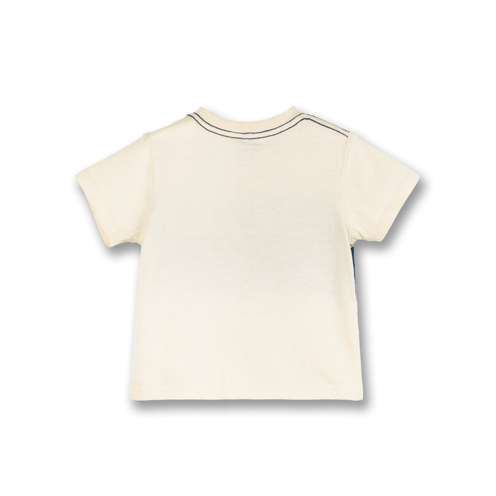 Poney Boys Beige Trio Cut & Sew Short Sleeve Tee