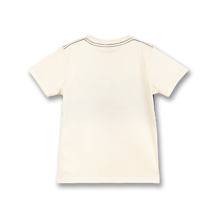 Poney Boys Beige Trio Cut & Sew Short Sleeve Tee