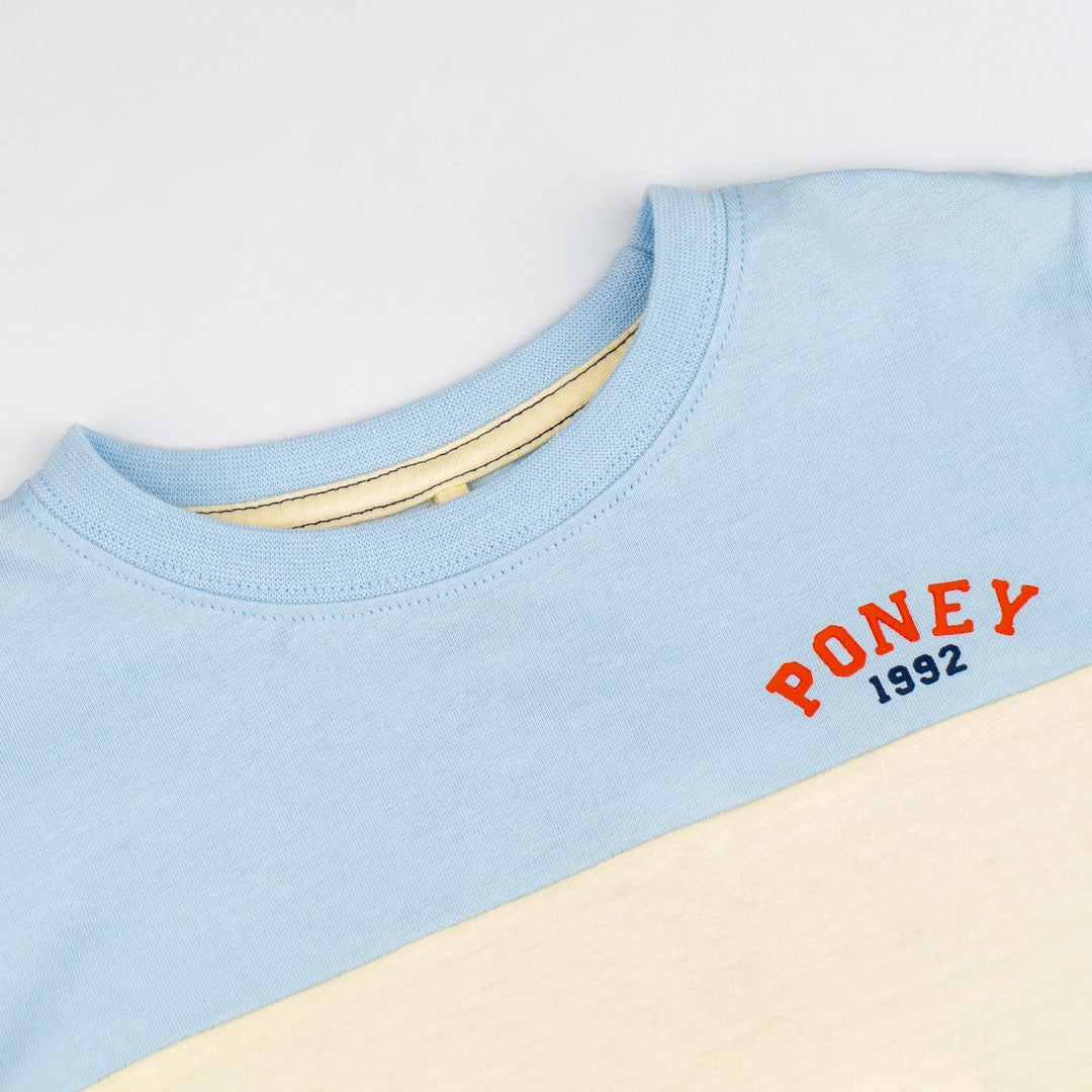 Poney Boys Light Blue Trio Cut & Sew Short Sleeve Tee