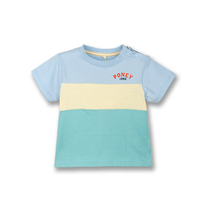 Poney Boys Light Blue Trio Cut & Sew Short Sleeve Tee