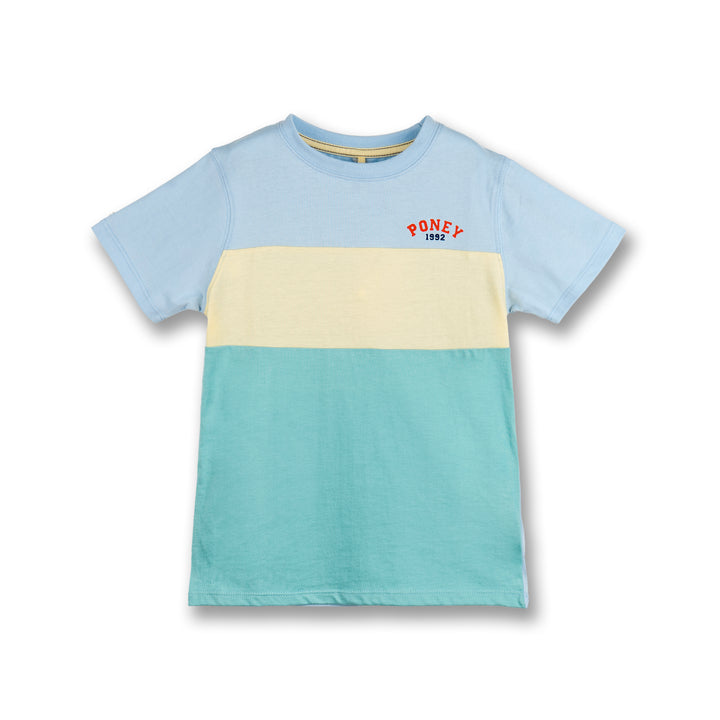 Poney Boys Light Blue Trio Cut & Sew Short Sleeve Tee