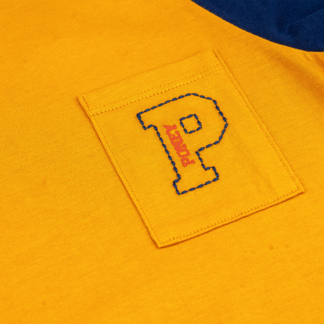 Poney Boys Mustard Pocket Raglan Short Sleeve Tee