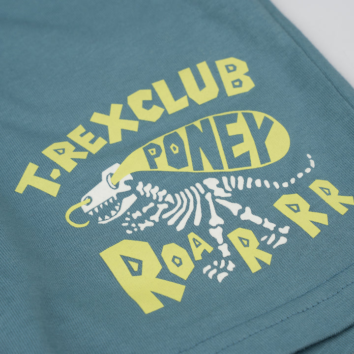 Poney Boys Turquoise T-Rex Club Bermuda