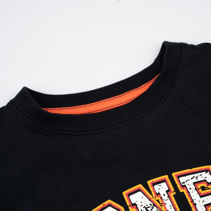 Poney Boys Black Rugged Bold Logo Short Sleeve Tee