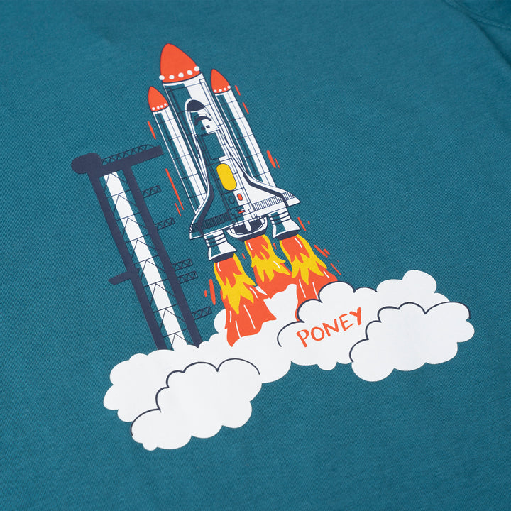 Poney Boys Blue 3..2..1.. Blast Off! Short Sleeve Tee