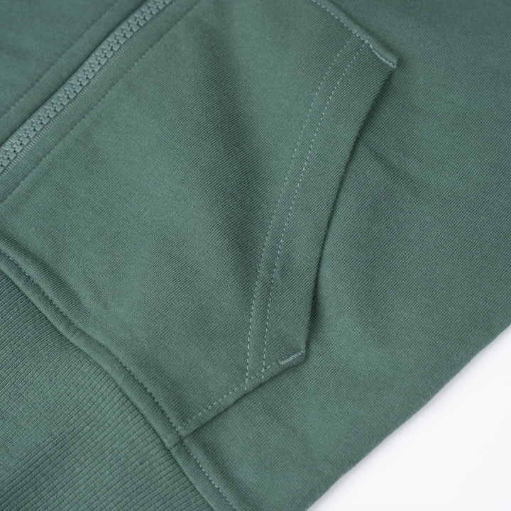 Poney Boys Green Poney Logo Long Sleeve Jacket