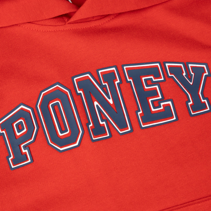 Poney Boys Red Poney Iconic Long Sleeve Hoodie