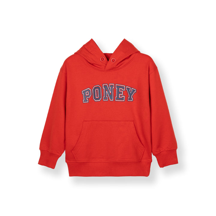 Poney Boys Red Poney Iconic Long Sleeve Hoodie