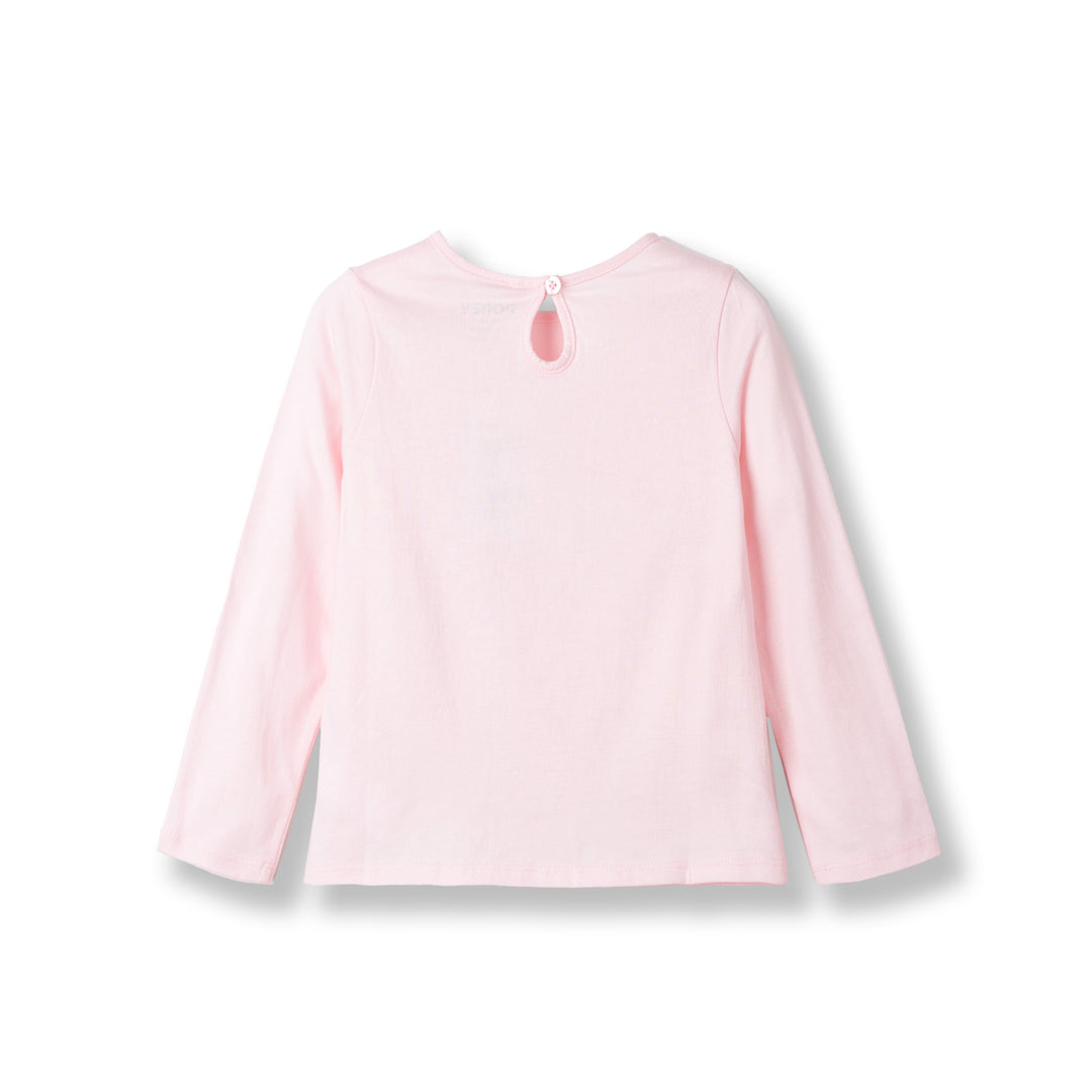 Poney Girls Light Pink Roller Kitty Long Sleeve Tee 2240185