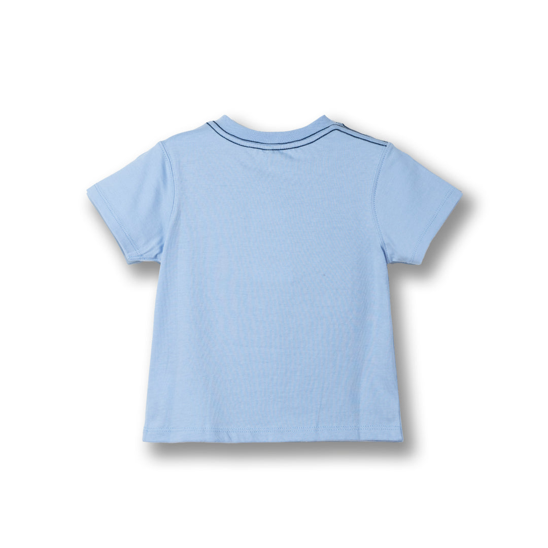 Poney Baby Boys  Lt.Blue UFO Caught in Space Short Sleeve Tee