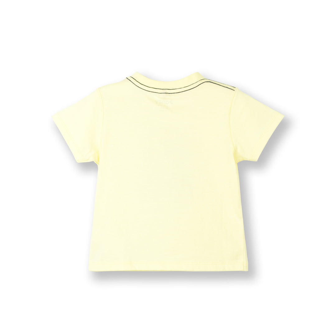 Poney Baby Boys Lt.Yellow Coolest Kid Ever! Short Sleeve Tee