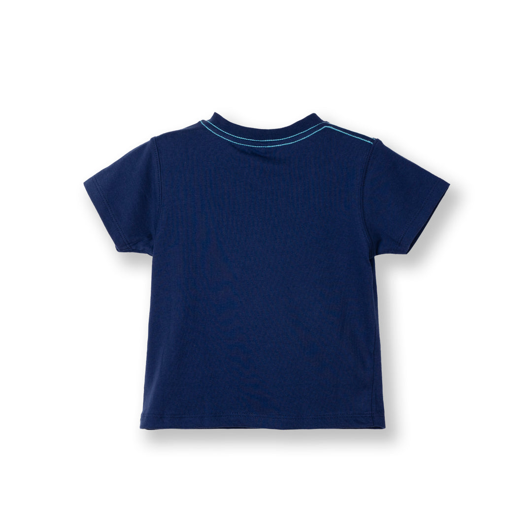 Poney Baby Boys Navy Let's Go To The Space! Short Sleeve Tee