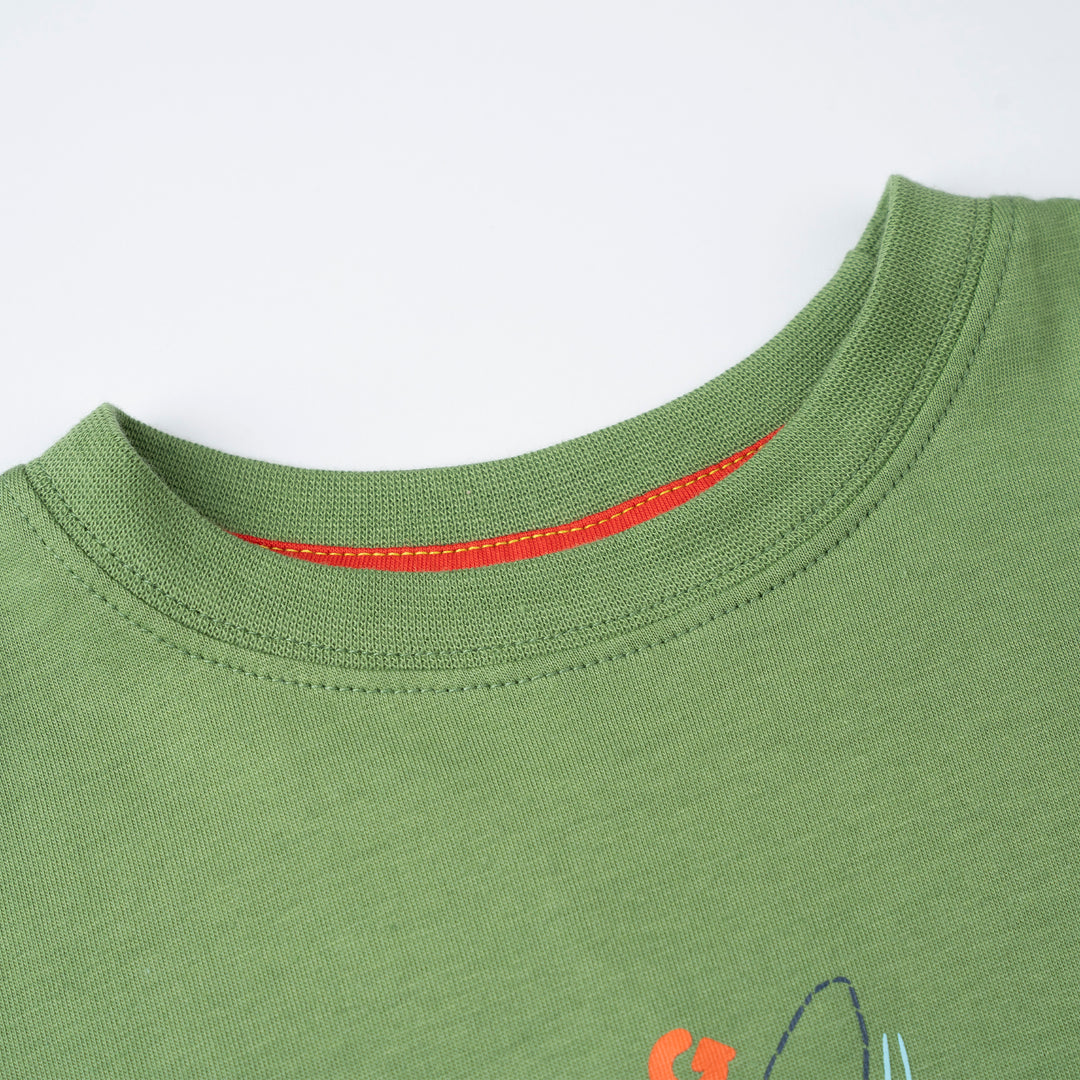 Poney Boys Green Jom Main Gasing! Short Sleeve Tee