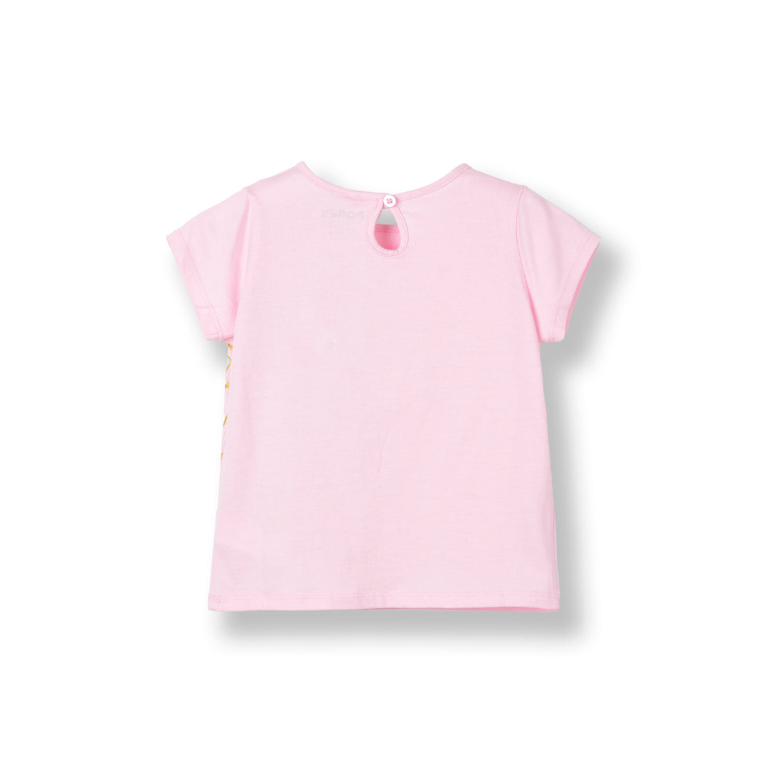 Poney Girls Lt.Pink Wau Bulan Short Sleeve Tee