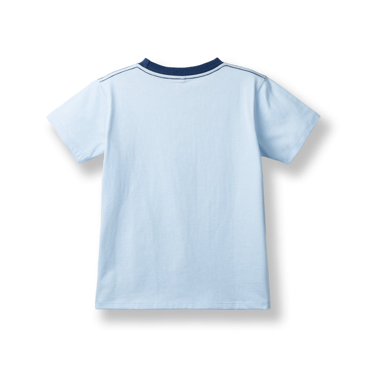 Poney Unisex Light Blue Poney Logo Graphic Short Sleeve Tee