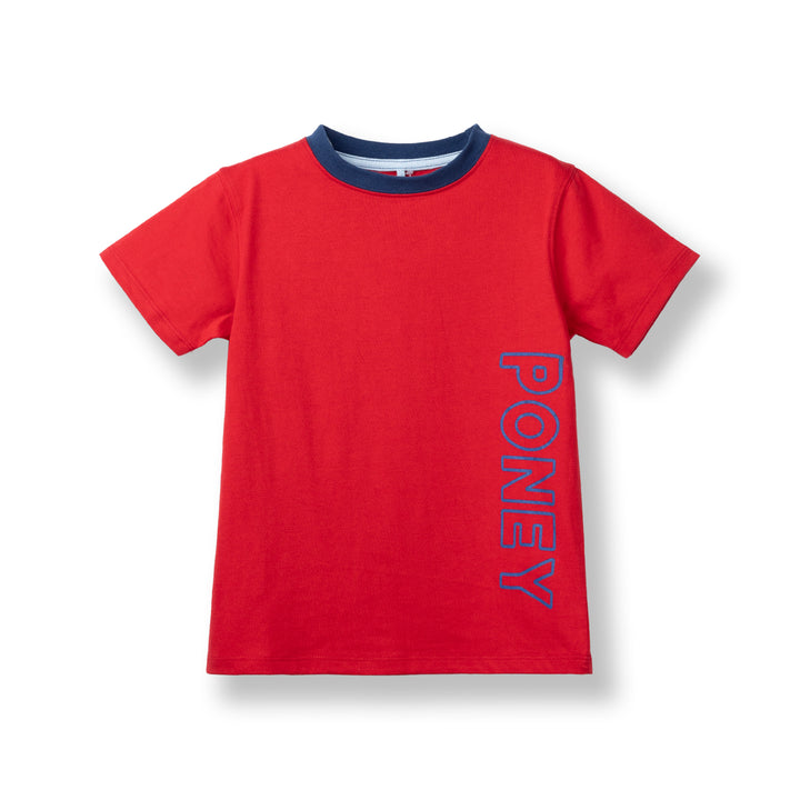 Poney Unisex Red Poney Logo Graphic Short Sleeve Tee