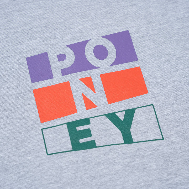 Poney Unisex Melange Poney Logo Graphic Short Sleeve Tee