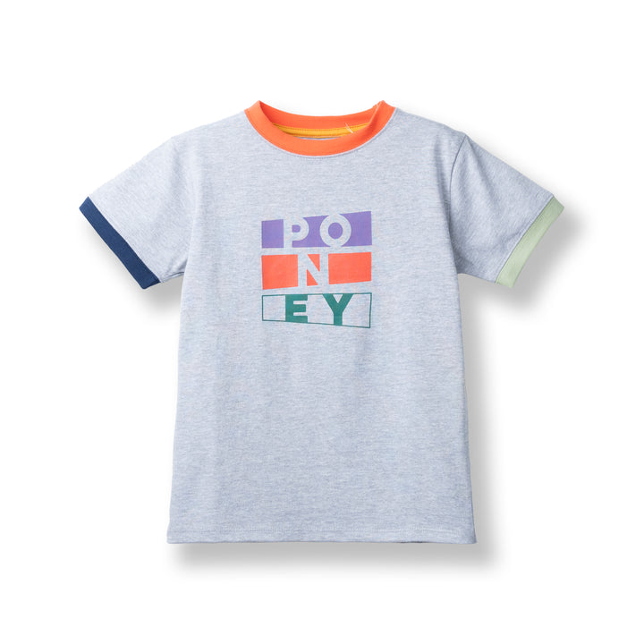 Poney Unisex Melange Poney Logo Graphic Short Sleeve Tee