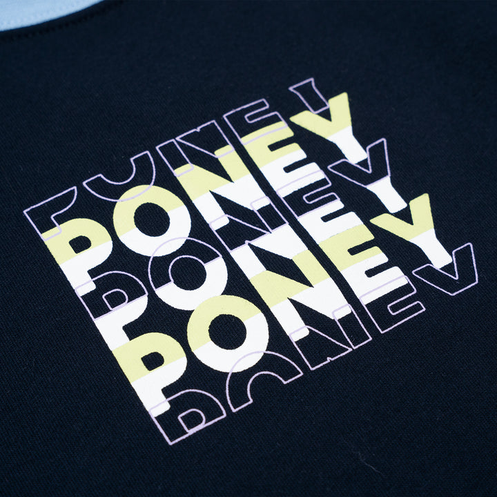 Poney Unisex Navy Poney Logo Graphic Short Sleeve Tee