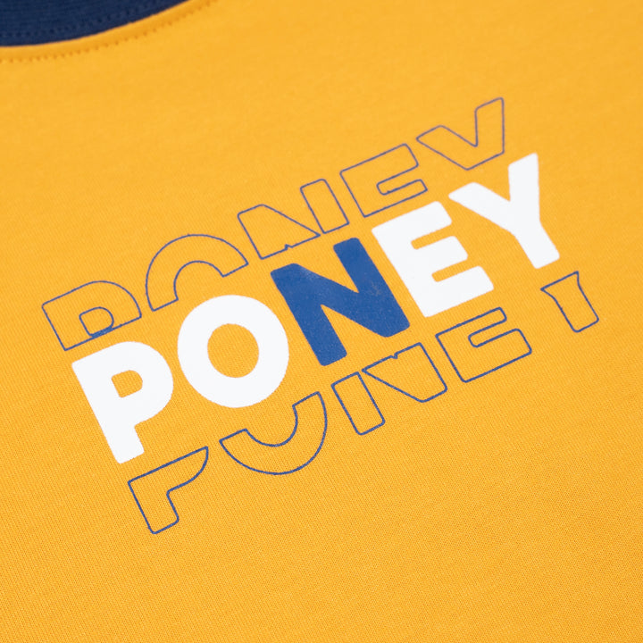 Poney Unisex Yellow Poney Logo Graphic Short Sleeve Tee