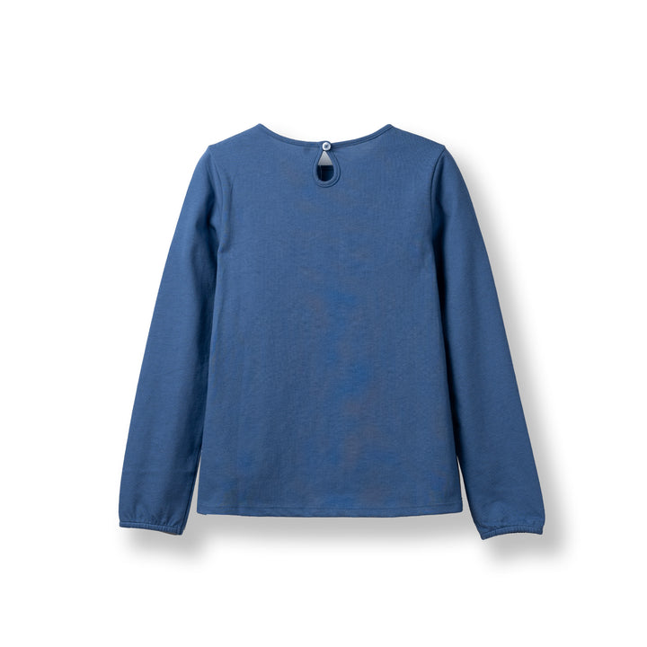 Poney Girls Blue Sparkly Poney Long Sleeve Tee