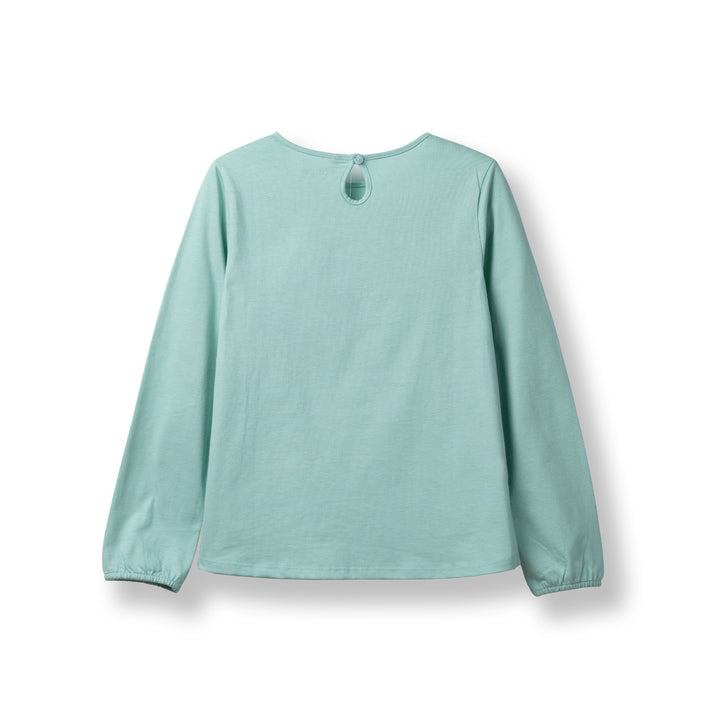 Poney Girls Light Green Sparkly Poney Long Sleeve Tee