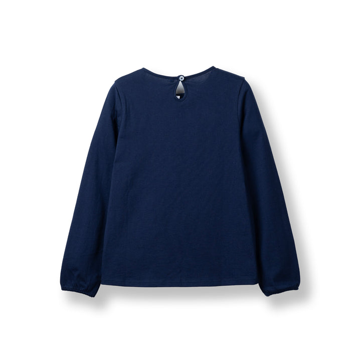 Poney Girls Blue Love Poney Long Sleeve Tee