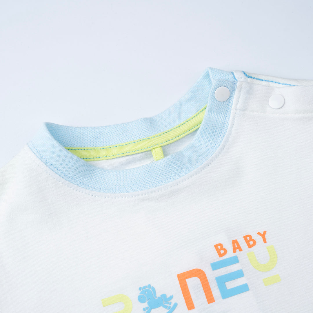 Baby Boy White Poney Logo Tee 2240260