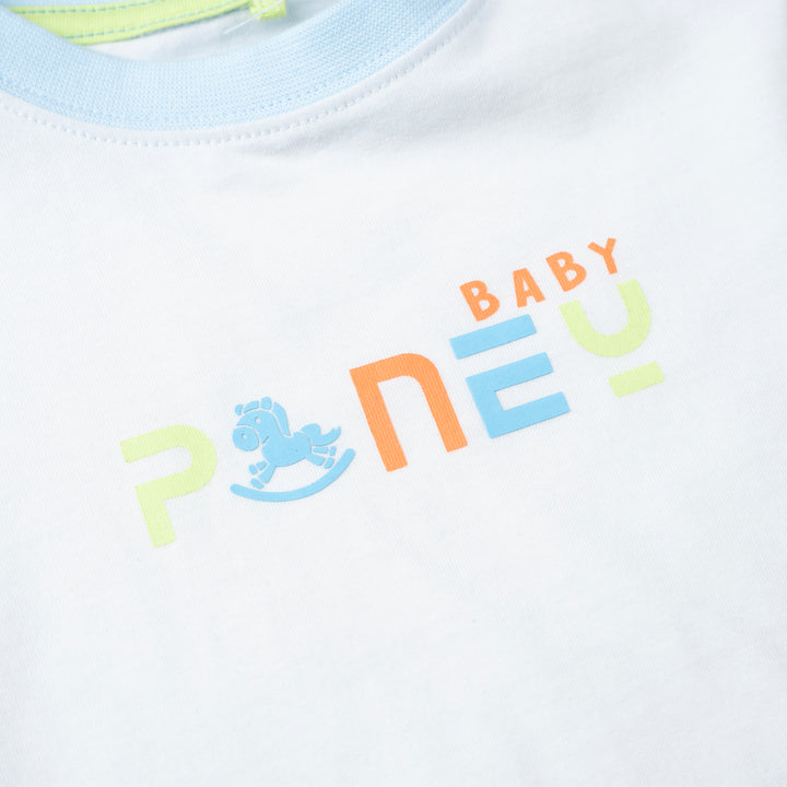 Baby Boy White Poney Logo Tee 2240260