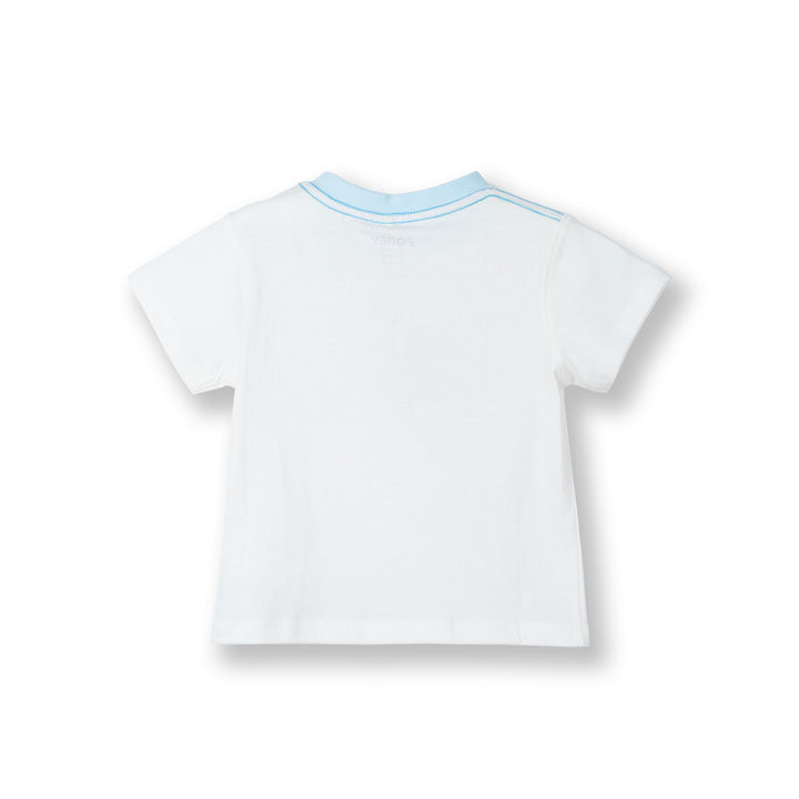 Baby Boy White Poney Logo Tee 2240260