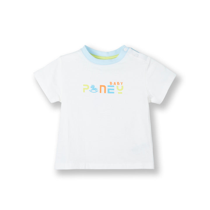 Baby Boy White Poney Logo Tee 2240260