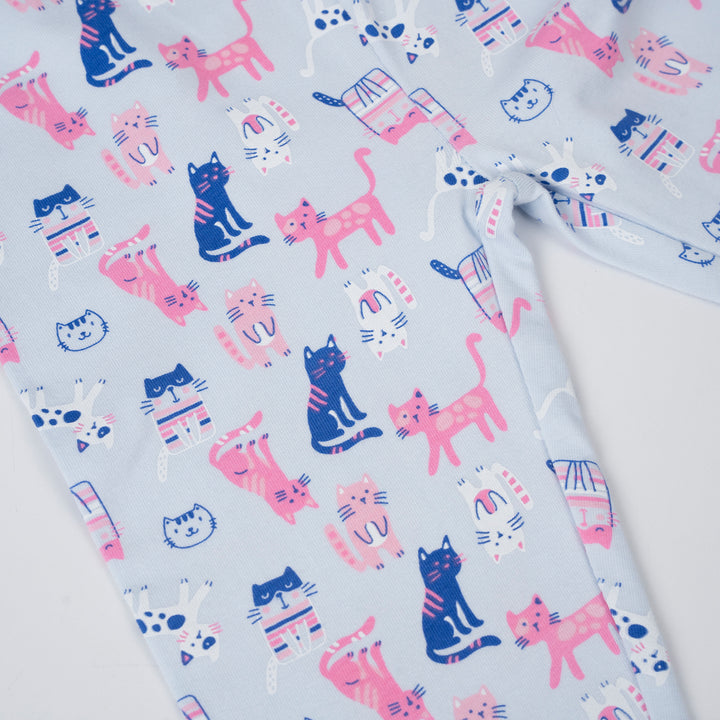 Girls Lt Blue Purrrfect Feline Legging