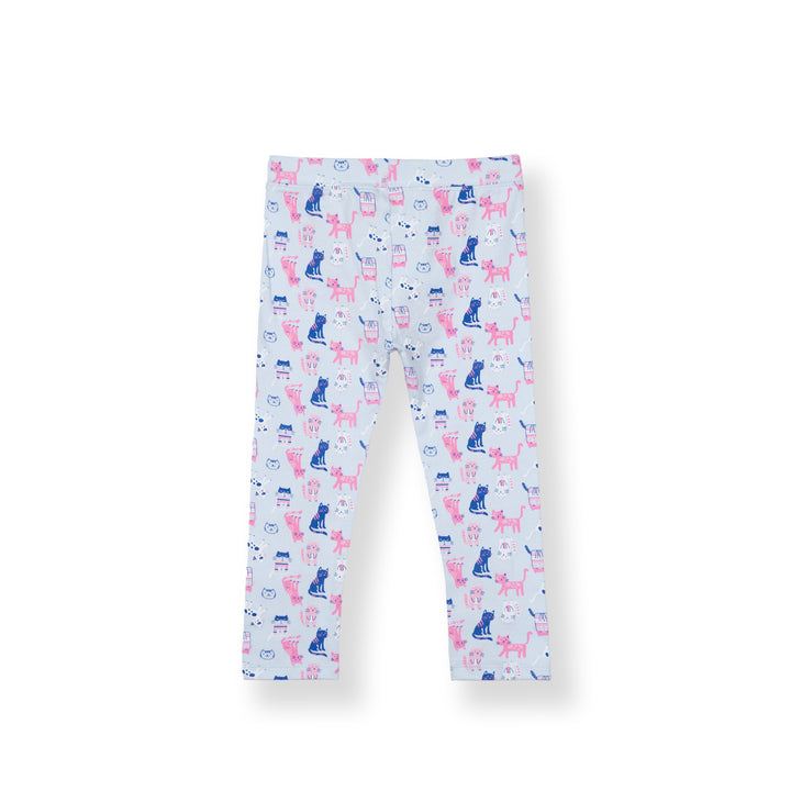 Girls Lt Blue Purrrfect Feline Legging