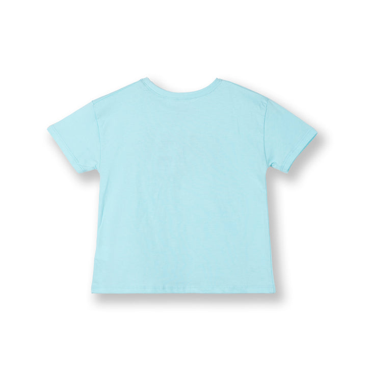 Poney Girls Turqoise Poney Logo Short Sleeve Top 2240295